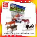 Cheap 4 pcs animal pvc toy small zoo animal set toy